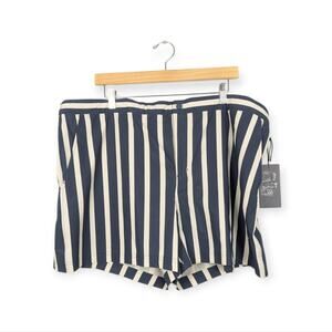 NWT VRST Navy Vertical Stripe Slim Fit Hybrid Swim Shorts Size XXL